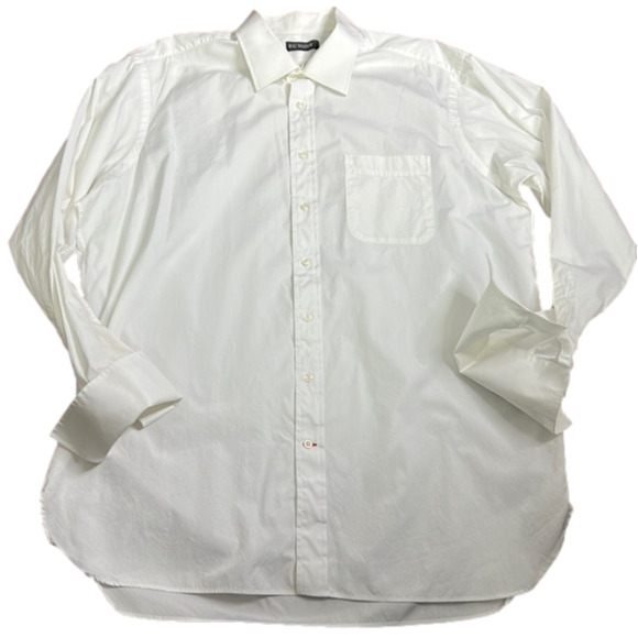 Men's Holt Renfrew Long Sleeve White Button Down Shirt with cuffs - Picture 1 of 6